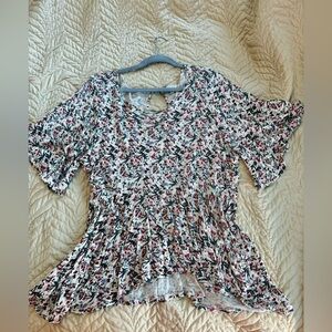 Floral Fit and Flare Top - Lucky Brand